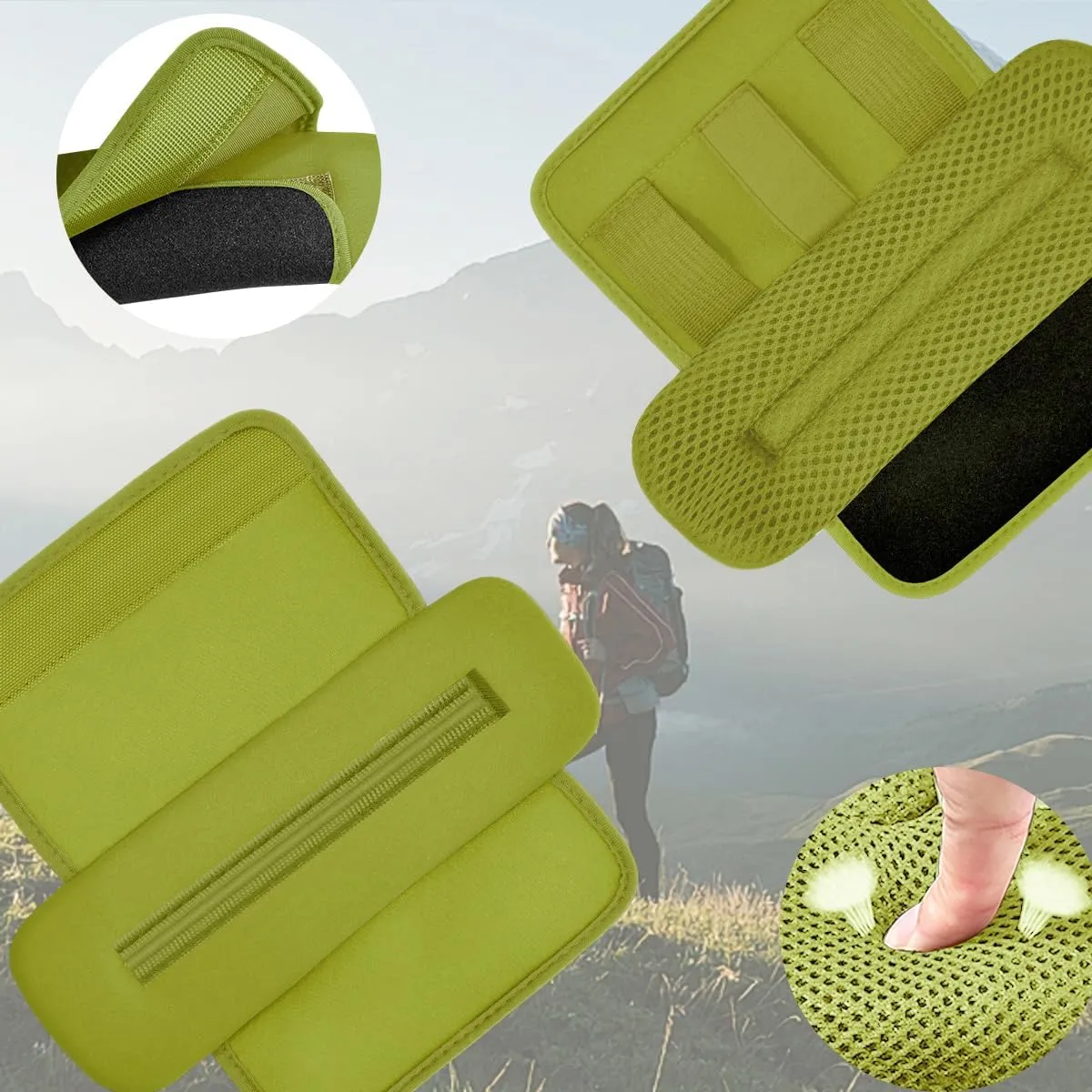 2Pcs Thick Cushioned Shoulder Pads, Anti-Slip Design and Breathable Mesh Pads for Shoulder Strap,Soft and Comfortable