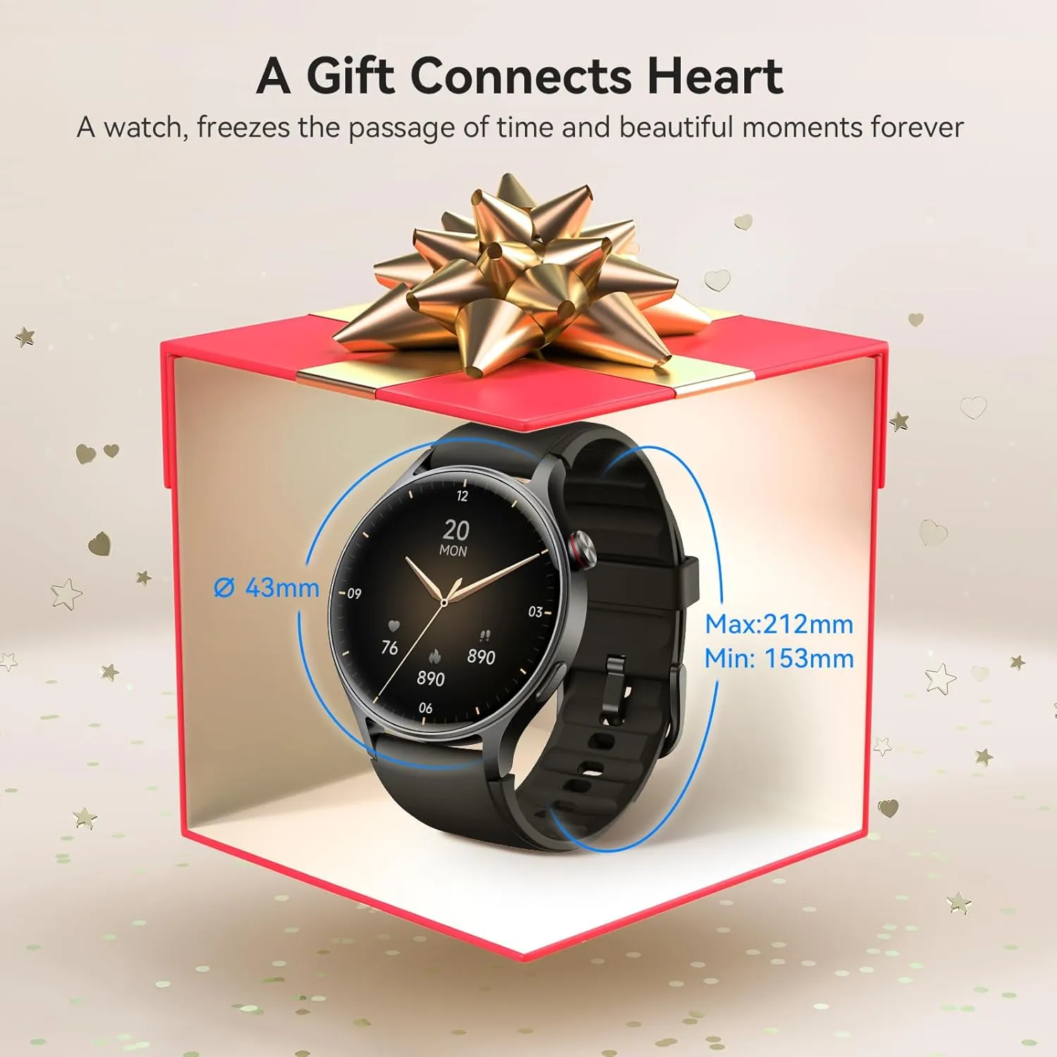 aeac Smart Watch for Men Women, AMOLED Ultra-Clear Screen Fitness Trackers with Heart Rate/Sleep/SpO2 Monitor, Smartwatch for iPhone/Samsung/Android, 110  Sport Modes Waterproof Reloj Inteligente