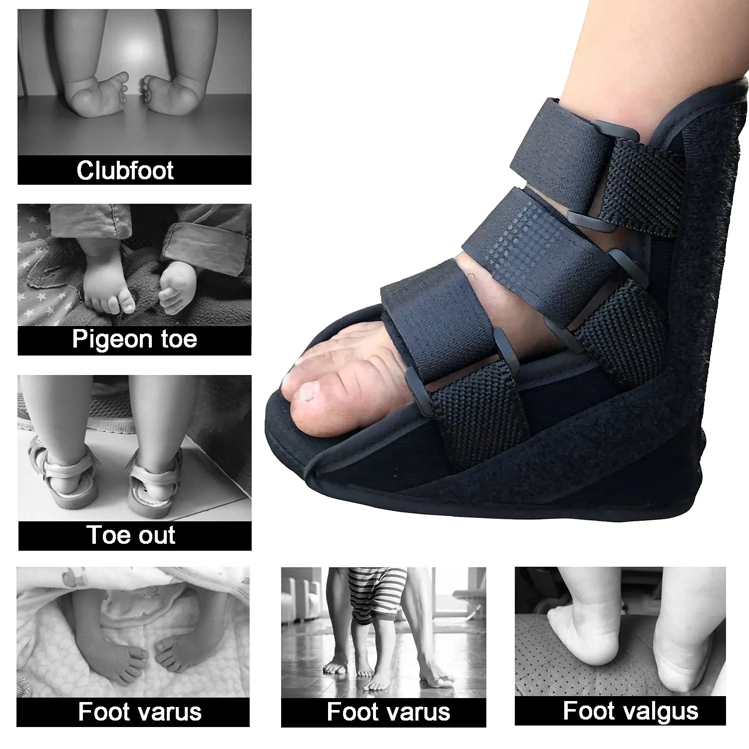 AFO Drop Foot Brace for Kids Toddler Ankle Foot Orthotics Night Splint, Baby Functional Orthotics & Foot Stabilizer, Improves Standing or Walking (14CM)