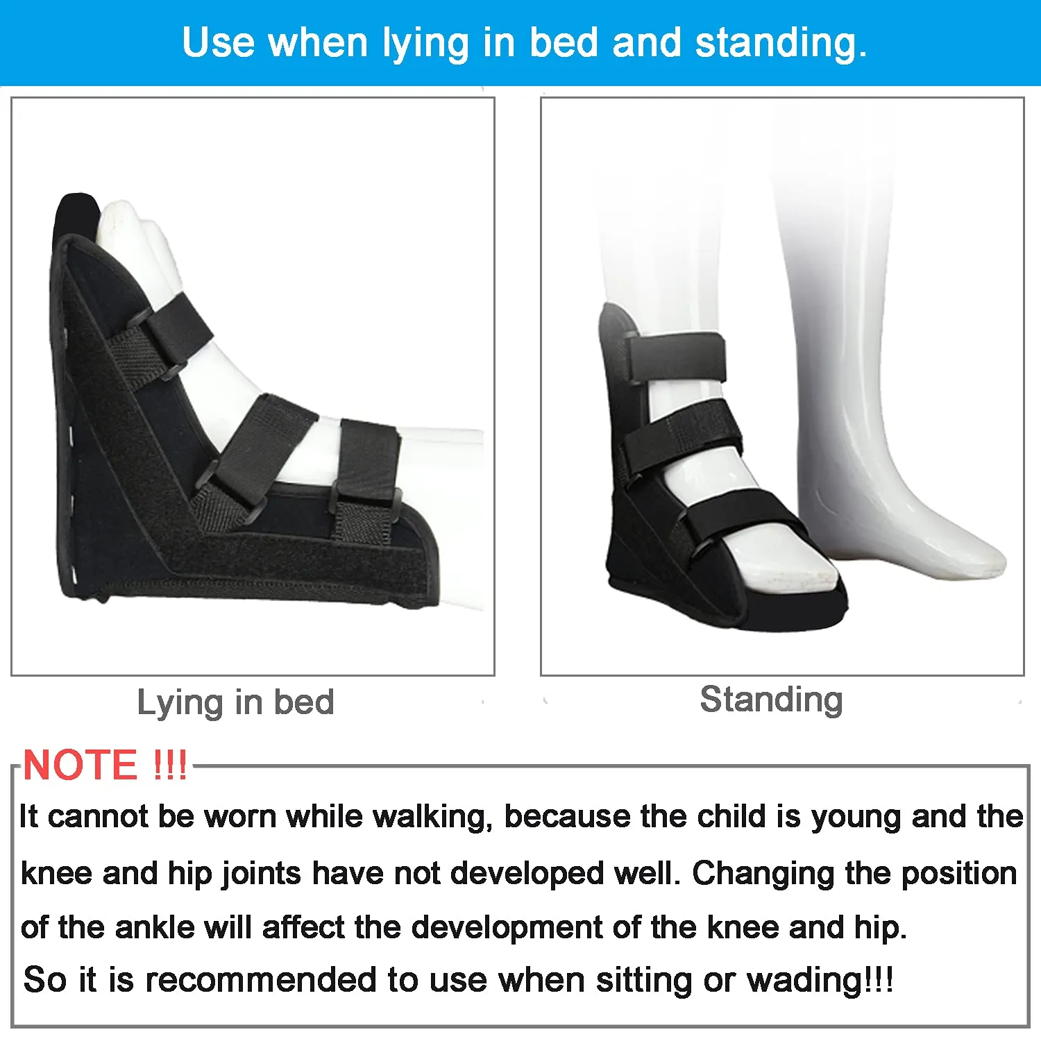 AFO Drop Foot Brace for Kids Toddler Ankle Foot Orthotics Night Splint, Baby Functional Orthotics & Foot Stabilizer, Improves Standing or Walking (14CM)