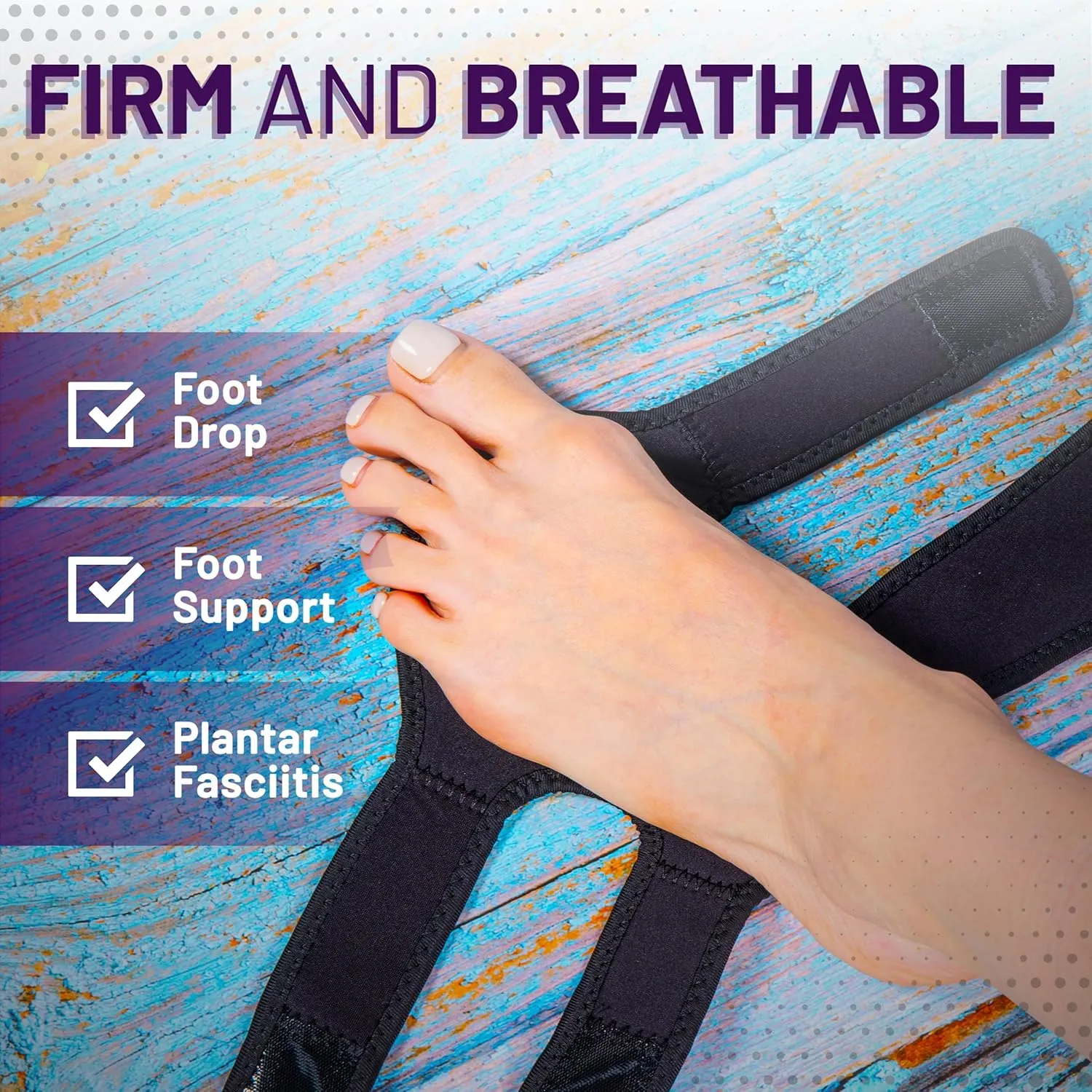 AFO Foot Drop Brace  Breathable Adjustable Foot Brace Orthosis for Walking, Sleeping, Alleviating Drop Foot Instigated by MS, Stroke, TBI, Achilles Tendon Pain Relief for Men and Women (Left)