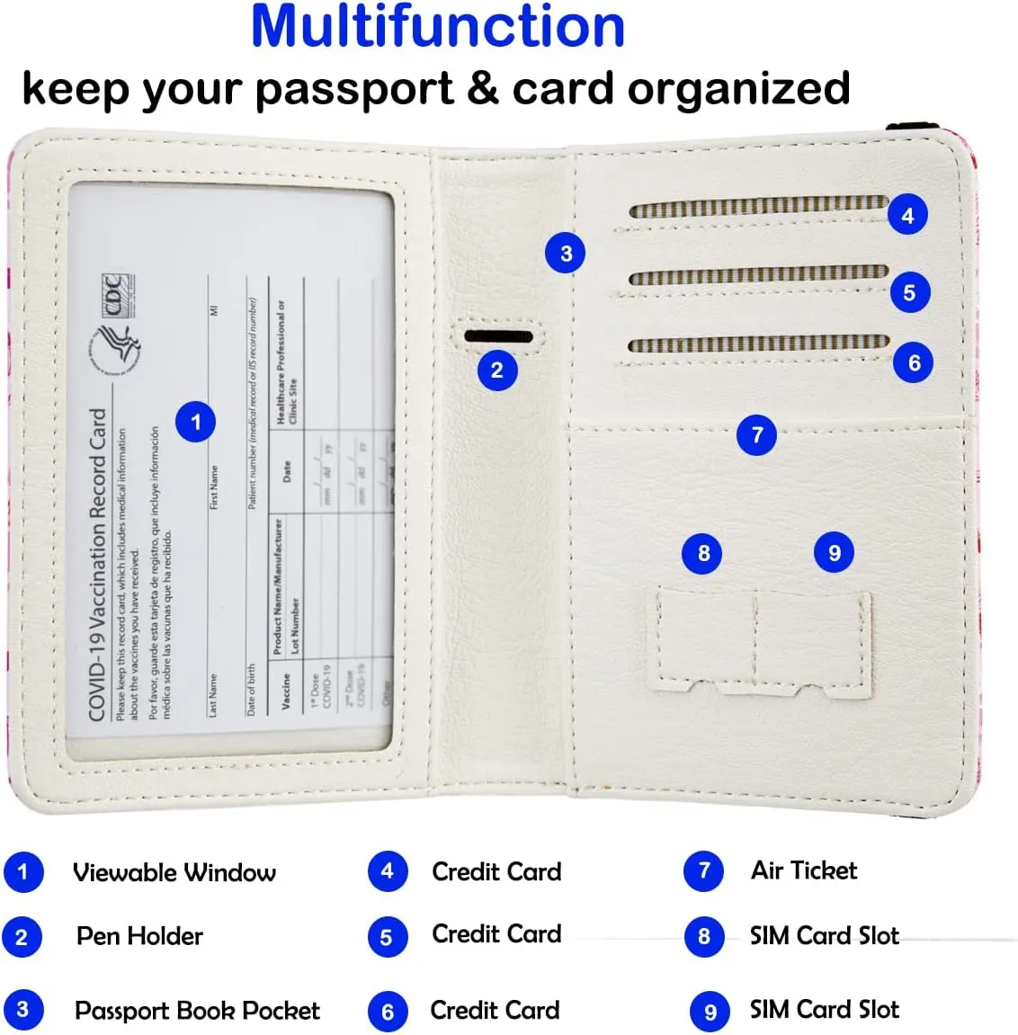 AIRMORS Passport Holder,Cute Passport Cover,Travel Wallet with Credit Card Slots Rfid passport Wallet Waterproof Documents Organizer Men(A Vincent van Gogh The Starry Night)