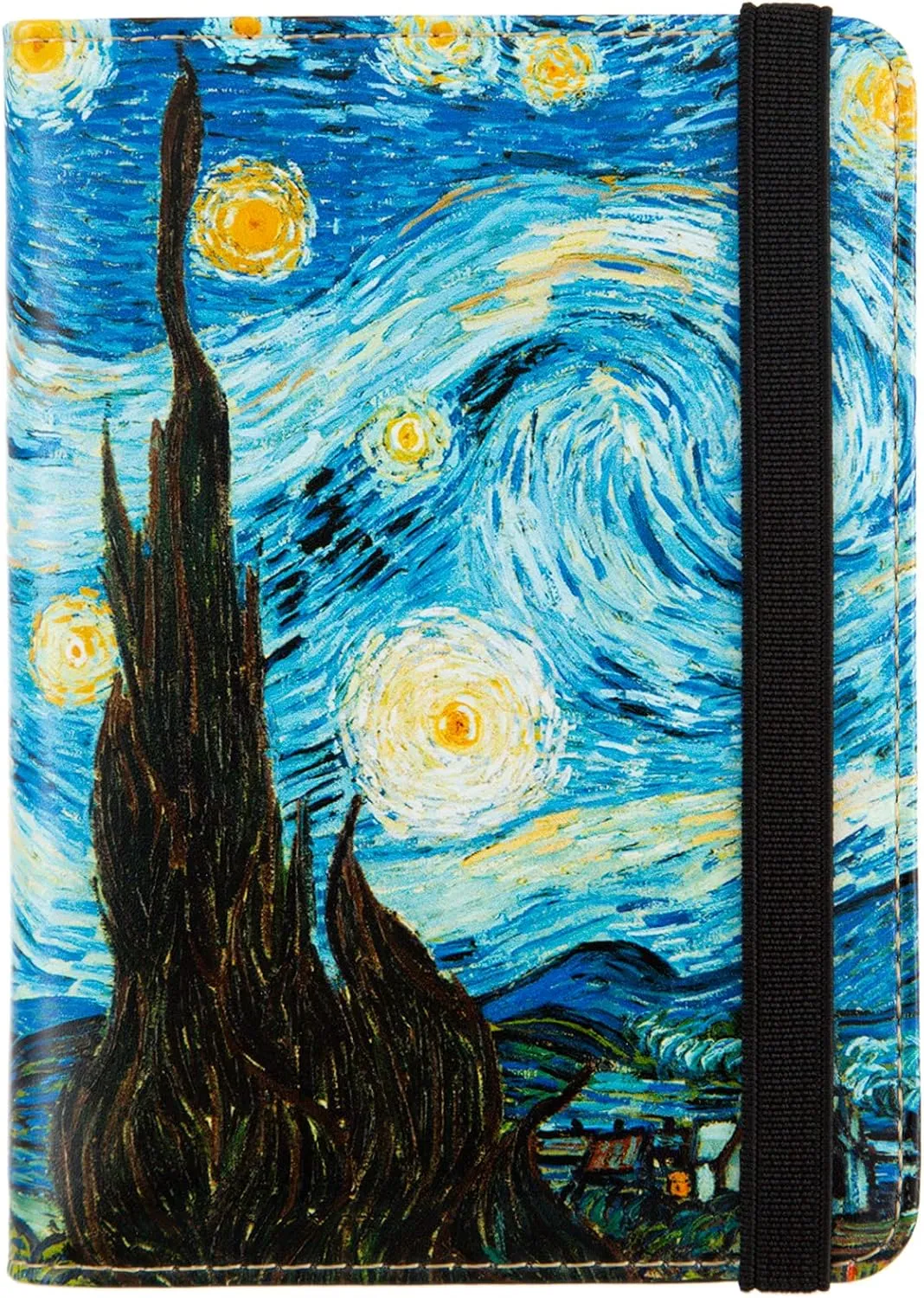 AIRMORS Passport Holder,Cute Passport Cover,Travel Wallet with Credit Card Slots Rfid passport Wallet Waterproof Documents Organizer Men(A Vincent van Gogh The Starry Night)