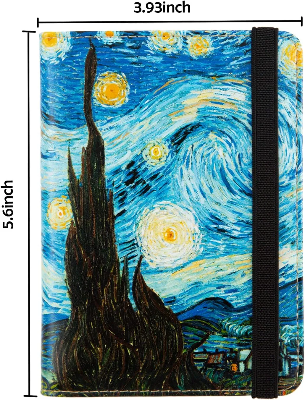 AIRMORS Passport Holder,Cute Passport Cover,Travel Wallet with Credit Card Slots Rfid passport Wallet Waterproof Documents Organizer Men(A Vincent van Gogh The Starry Night)