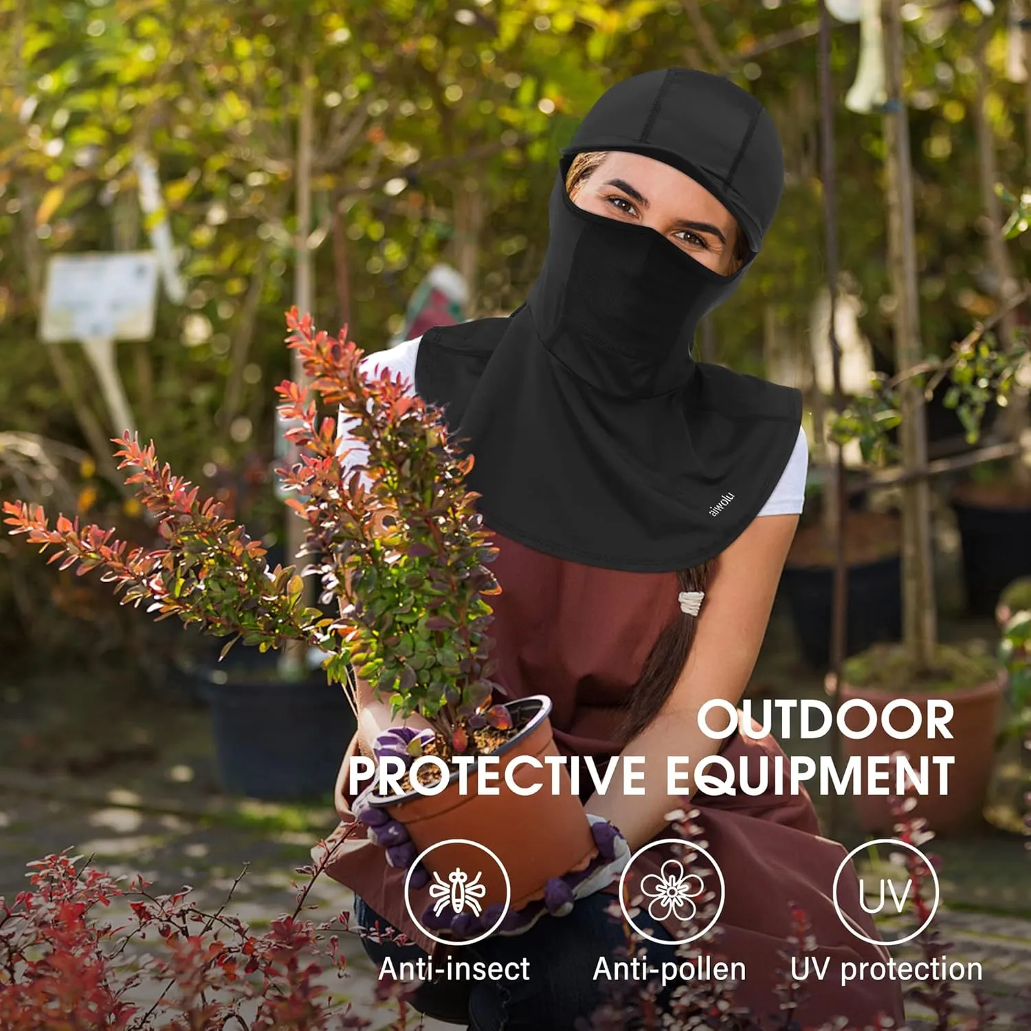 AIWOLU Balaclava Full Face Mask Summer for Sun Protection Breathable Long Neck Covers for Men Women Cycling Fishing