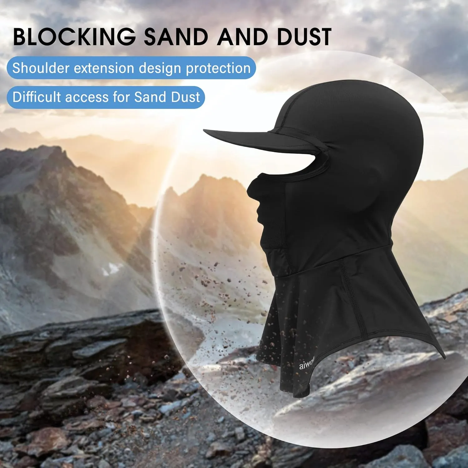 AIWOLU Balaclava Full Face Mask Summer for Sun Protection Breathable Long Neck Covers for Men Women Cycling Fishing