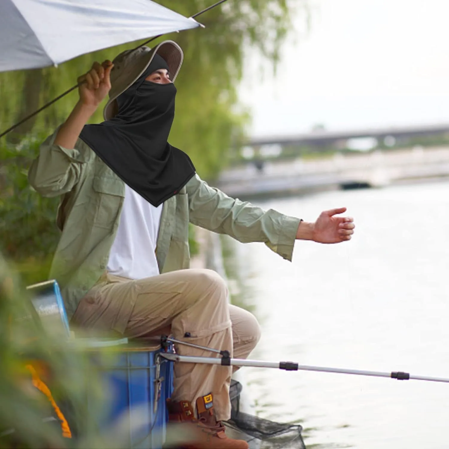 AIWOLU Balaclava Full Face Mask Summer for Sun Protection Breathable Long Neck Covers for Men Women Cycling Fishing