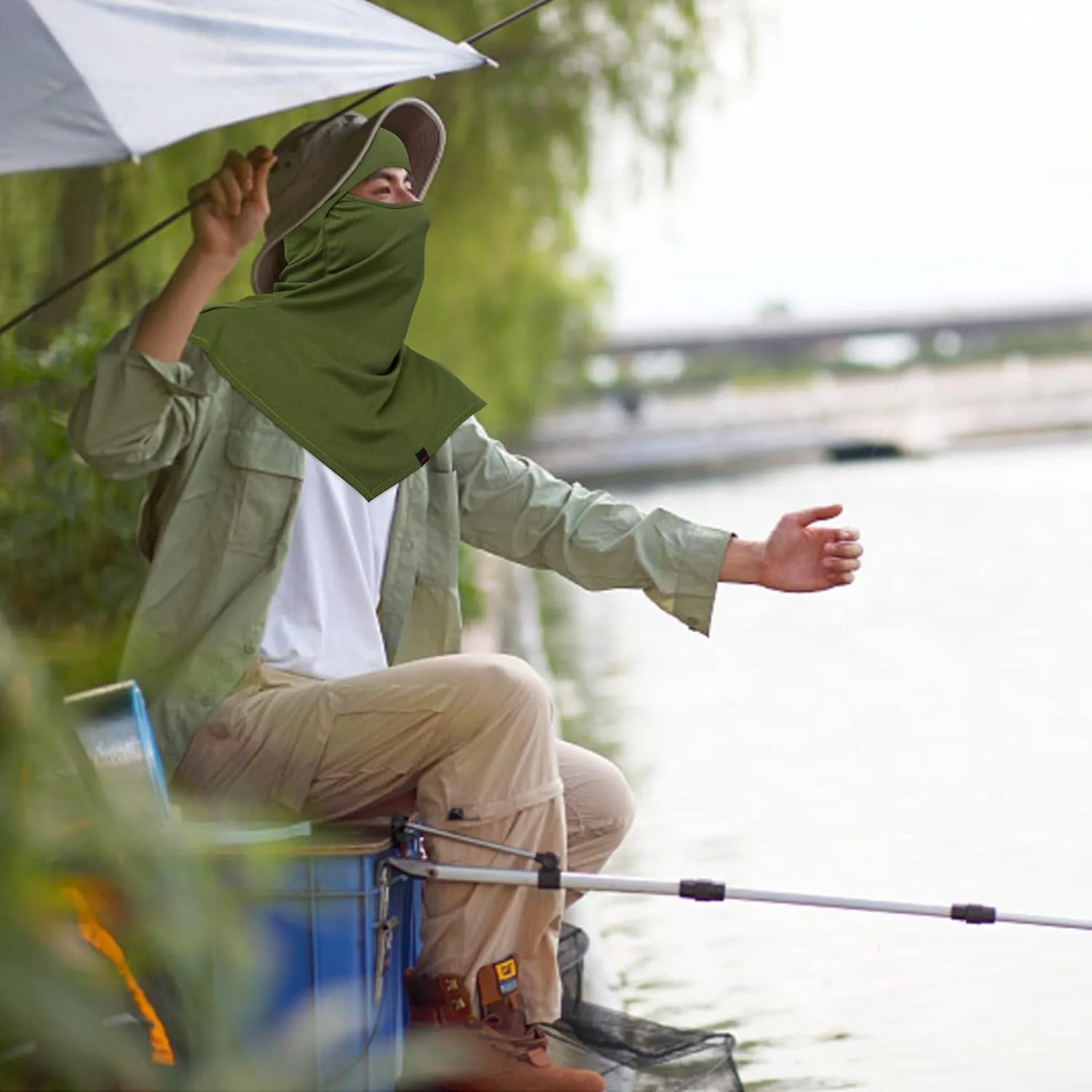 AIWOLU Balaclava Full Face Mask Summer for Sun Protection Breathable Long Neck Covers for Men Women Cycling Fishing