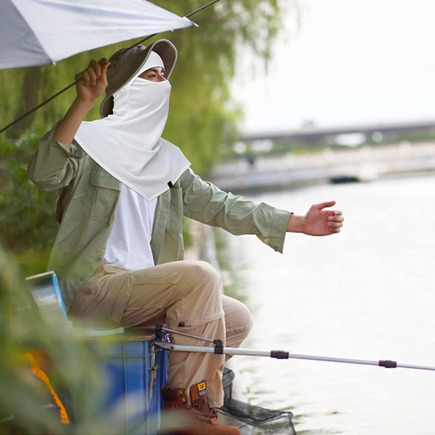 AIWOLU Balaclava Full Face Mask Summer for Sun Protection Breathable Long Neck Covers for Men Women Cycling Fishing