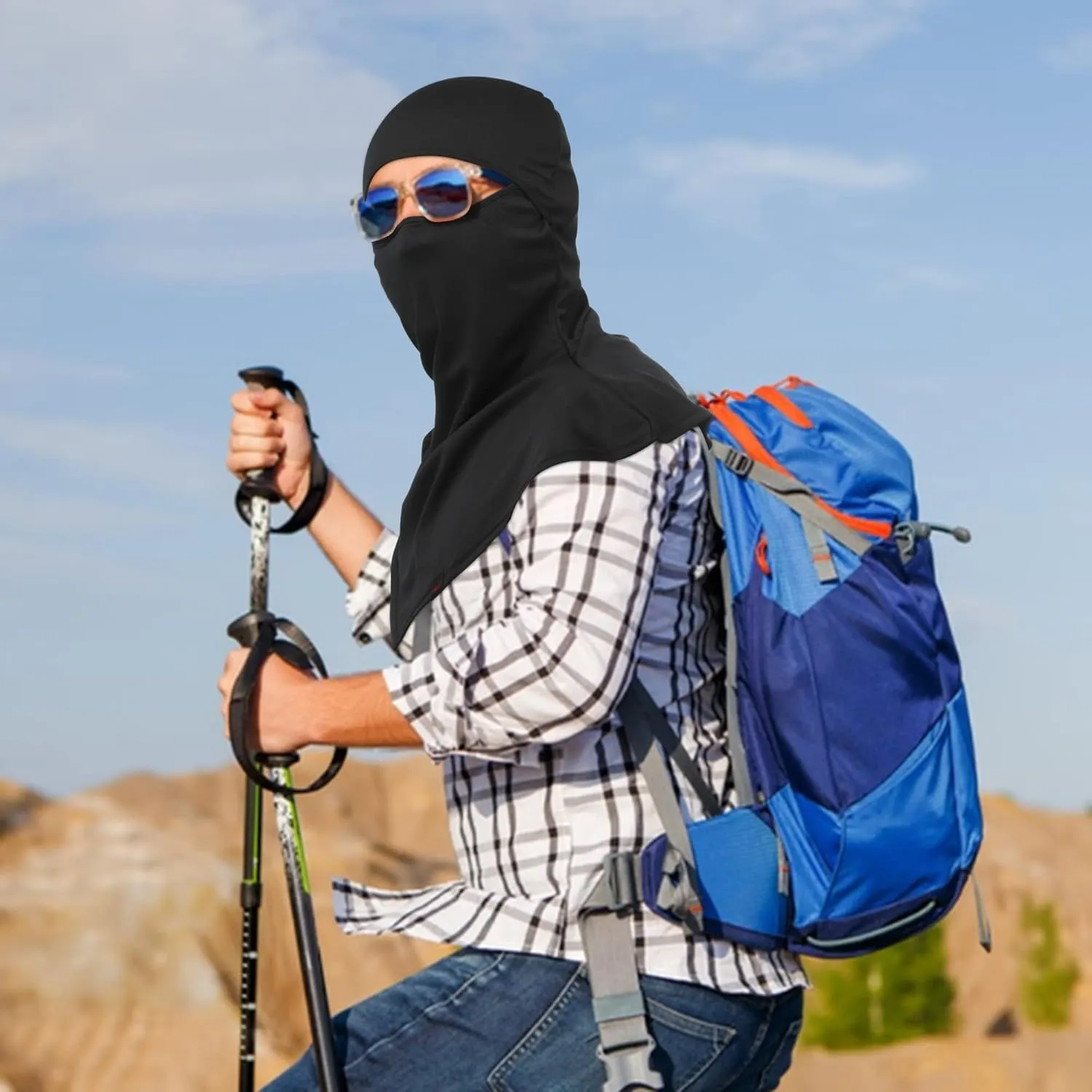 AIWOLU Balaclava Full Face Mask Summer for Sun Protection Breathable Long Neck Covers for Men Women Cycling Fishing