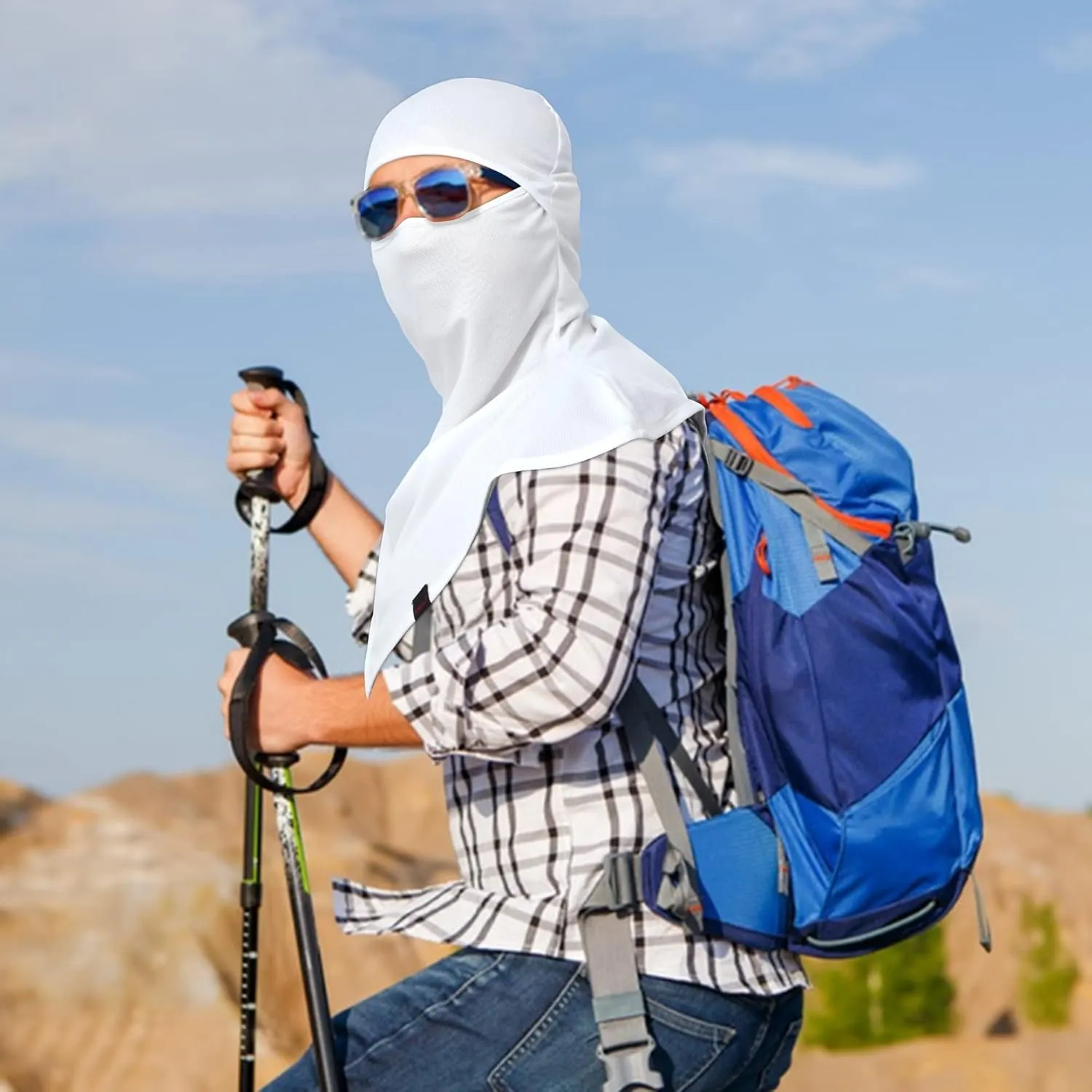 AIWOLU Balaclava Full Face Mask Summer for Sun Protection Breathable Long Neck Covers for Men Women Cycling Fishing