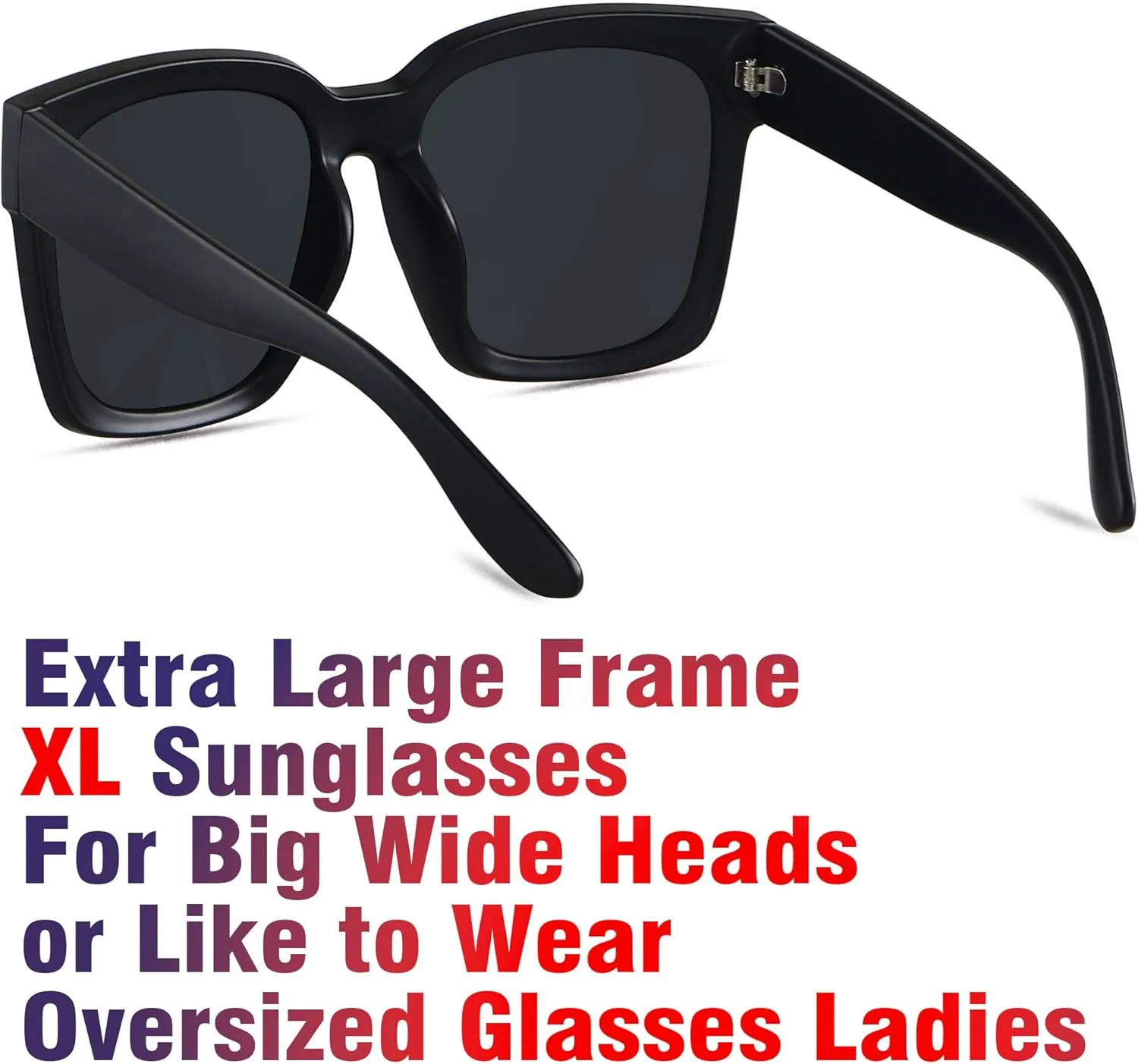 ANDWOOD Oversized Sunglasses for Women Big Large Square Wide Frame Shades Retro Trendy Fashion UV Protection