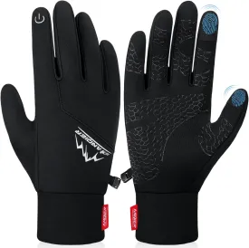 anqier Winter Gloves, Windproof Warm Touchscreen Gloves Men Women for Cycling Running Outdoor Activities