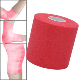 B Baosity 3X Foam Underwrap, Pre Wrap Athletic 7cm X 27 Non Breathable Shoulder Wrap Palm Hands Ankles Basketball Red