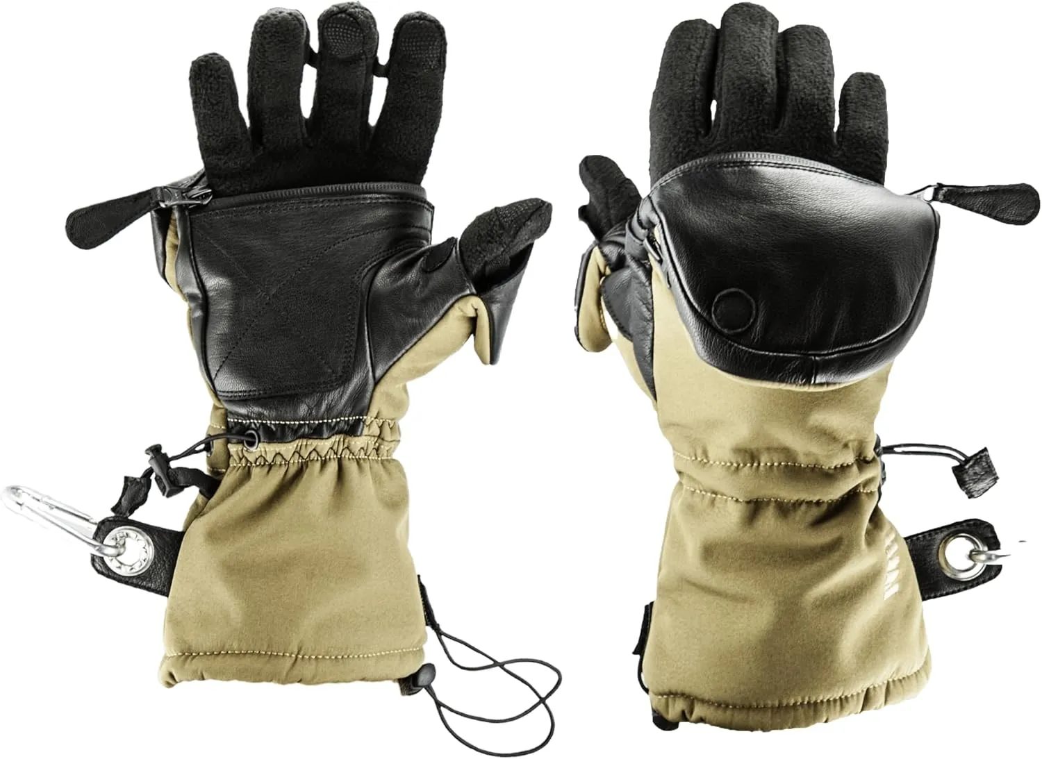 CFCM Convertible Fold-Away Cold Weather Mitt Transforms to Gloves, Water-Resistant, Touchscreen Capable