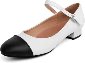 Character Shoes for Women Dance Shoes,Stylish Ankle Strap Low Heels for Ballroom,Salsa,Tango