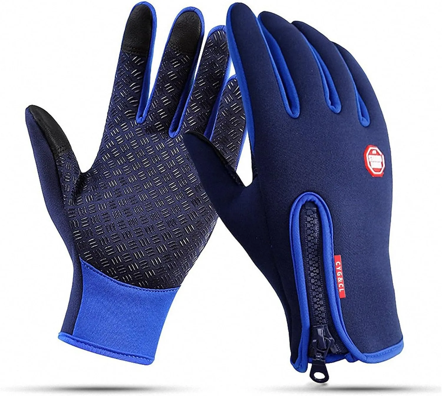 CYG&CL Outdoor Winter Touchscreen Warm Gloves, Water Resistant Windproof Anti-Slip Sports Gloves for Cycling Driving Running Hiking Climbing Skiing Sports, Adjustable Size for MenWomen