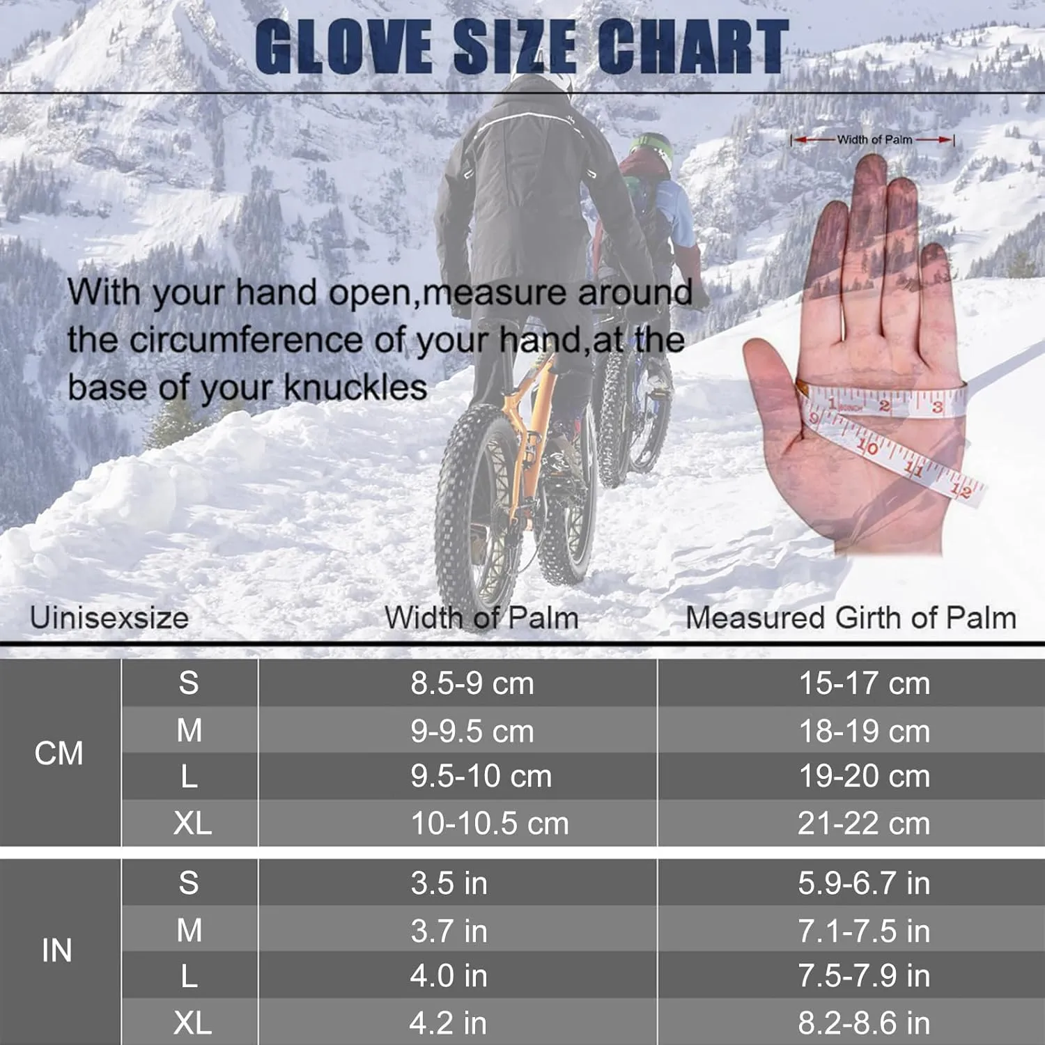 CYG&CL Outdoor Winter Touchscreen Warm Gloves, Water Resistant Windproof Anti-Slip Sports Gloves for Cycling Driving Running Hiking Climbing Skiing Sports, Adjustable Size for MenWomen