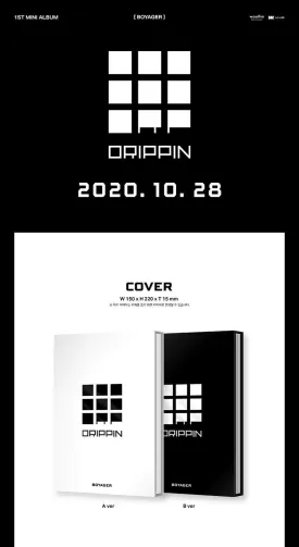 DRIPPIN [BOYAGER] 1st Mini Album [A / B] RANDOM VER. 1ea CD 1p POSTER 80p Photo Book 1ea Luggage Tag 2ea Photo Card TRACKING CODE K-POP SEALED