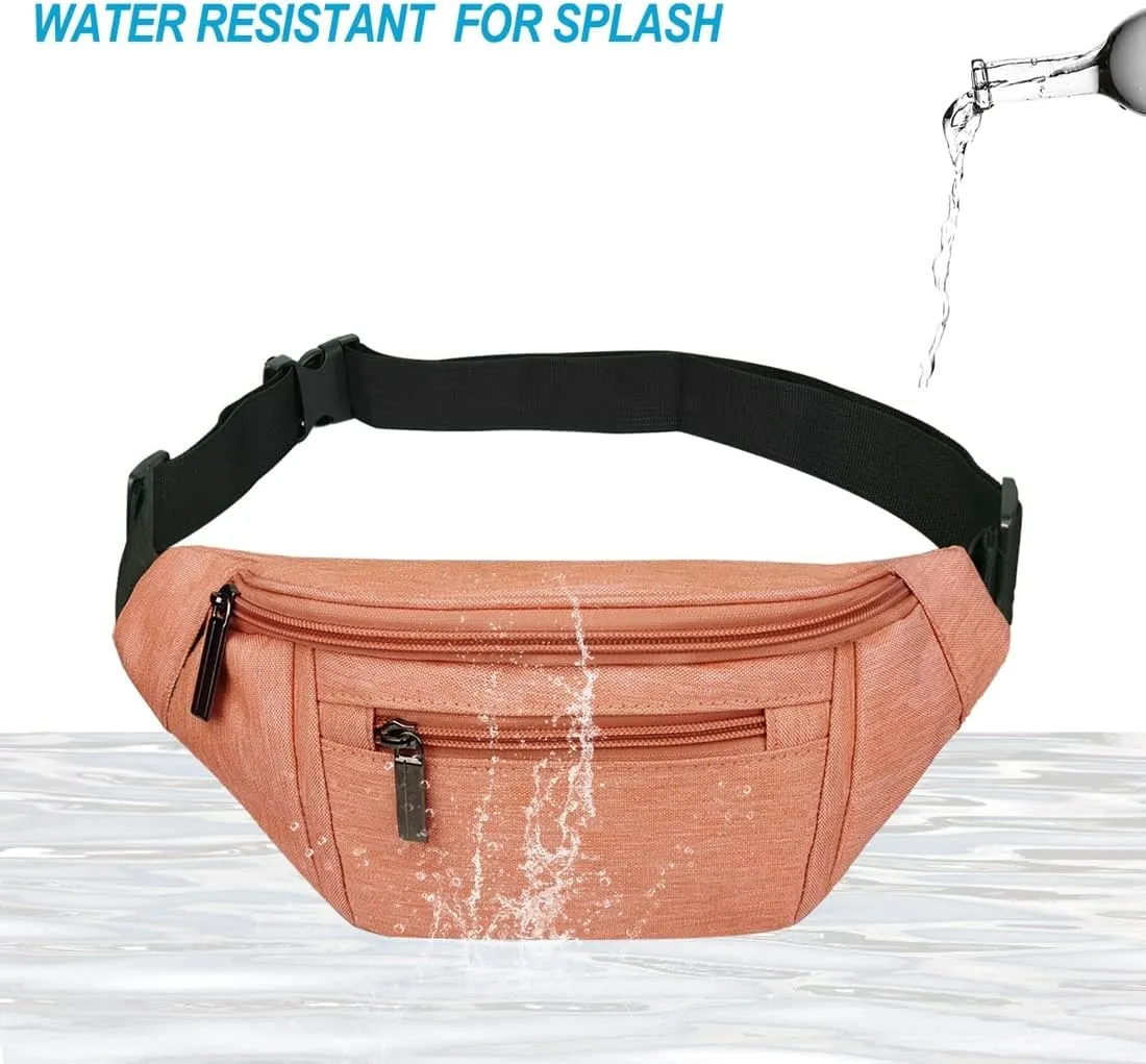 Fanny Pack for Men Women,Crossbody Waist Bag Pack,Belt Bag for Travel Walking Running Hiking Cycling,Easy Carry Any Phone,Wallet (Orange)