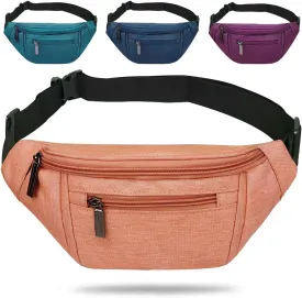 Fanny Pack for Men Women,Crossbody Waist Bag Pack,Belt Bag for Travel Walking Running Hiking Cycling,Easy Carry Any Phone,Wallet (Orange)