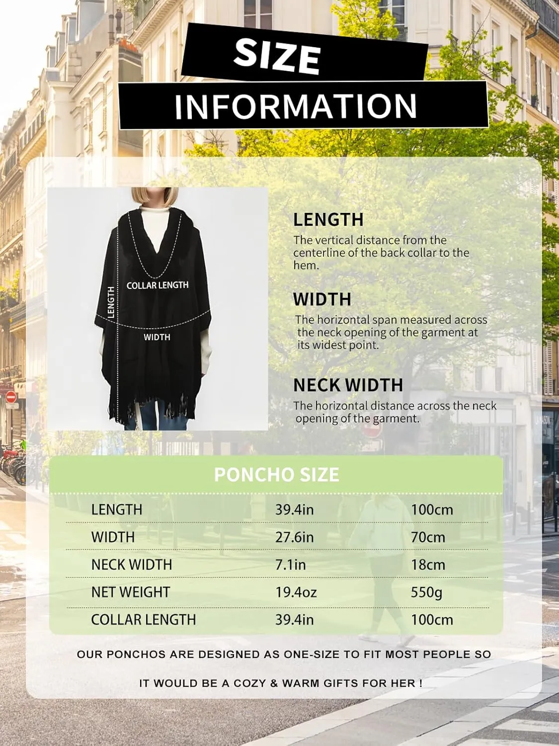 Ferand Women's Shawl Wraps with Pockets Open Front Fringe Poncho Cozy Knit Lightweight Cardigan Sweater