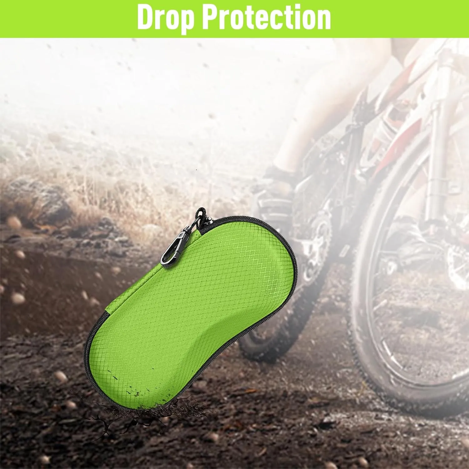 Fintie Sunglasses Case, Hard EVA Shell Shockproof Sport Glasses Case with Metal Carabiner Travel Zipper Eyeglasses Holder