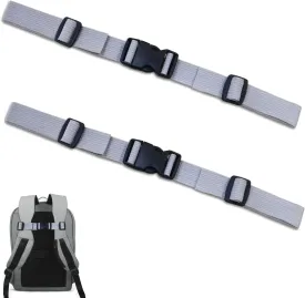FuninCrea 2 Pair Backpack Chest Strap, 2.5cm Adjustable Sternum Straps for Backpacks Chest Harness Strap Quick Release Backpack Straps Backpack Clips Anti-Slip for Pack Luggage