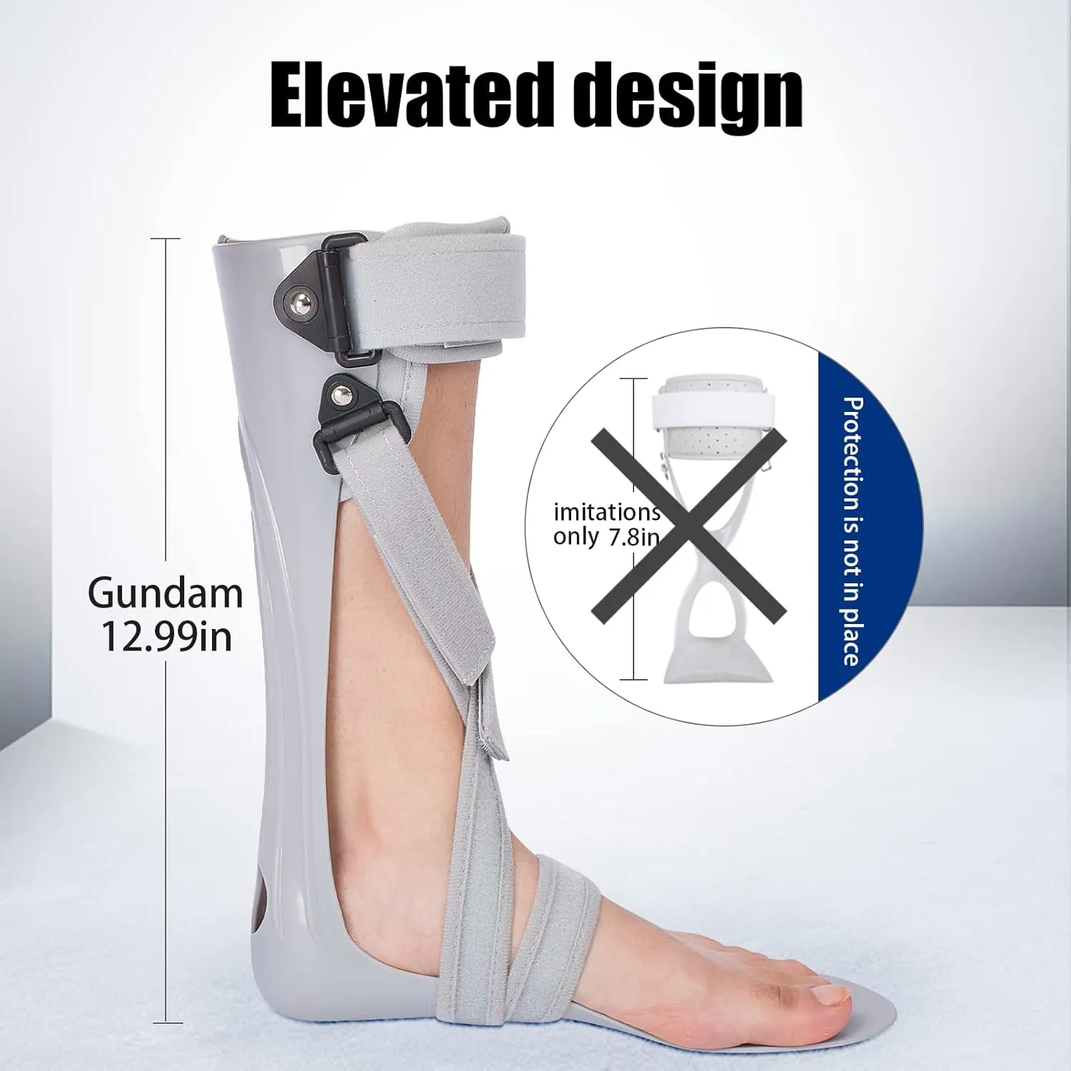GHORTHOUD AFO Foot Drop Brace Splint Ankle Foot Orthosis Walking with Shoes or Sleeping for Stroke Hemiplegia (Large-Left)
