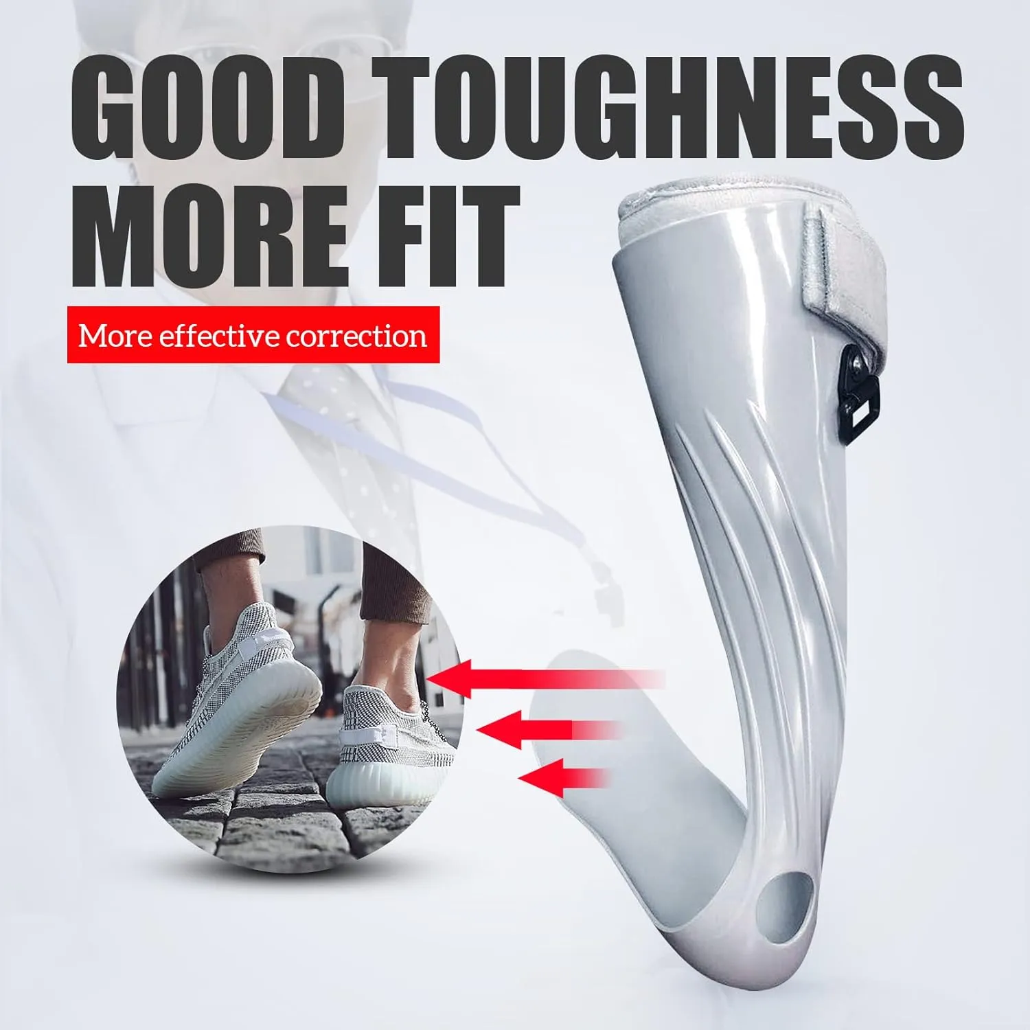 GHORTHOUD AFO Foot Drop Brace Splint Ankle Foot Orthosis Walking with Shoes or Sleeping for Stroke Hemiplegia (Large-Left)