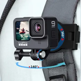 GoPro Accessories Backpack Shoulder Chest Strap Clip Mount, Adjustable Mount Compatible with GoPro Hero 10 9 8 7 6 5 4 Black Session, Insta 360 One R, DJI Osmo Action Camera