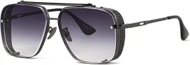 Gtand Fashion Oversized Square Aviator Gradient Sunglasses For Men Vintage Metal Side Shield Steampunk Sun Glasses 64mm