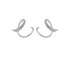 Handmade Double Spiral Threader Earrings,Hand Bent Dangle Earrings Hypoallergenic Twist Chain Wave Tassel Curved Pull Through Earrings Jewelry for Women (Spring Coil Ring-Silver)