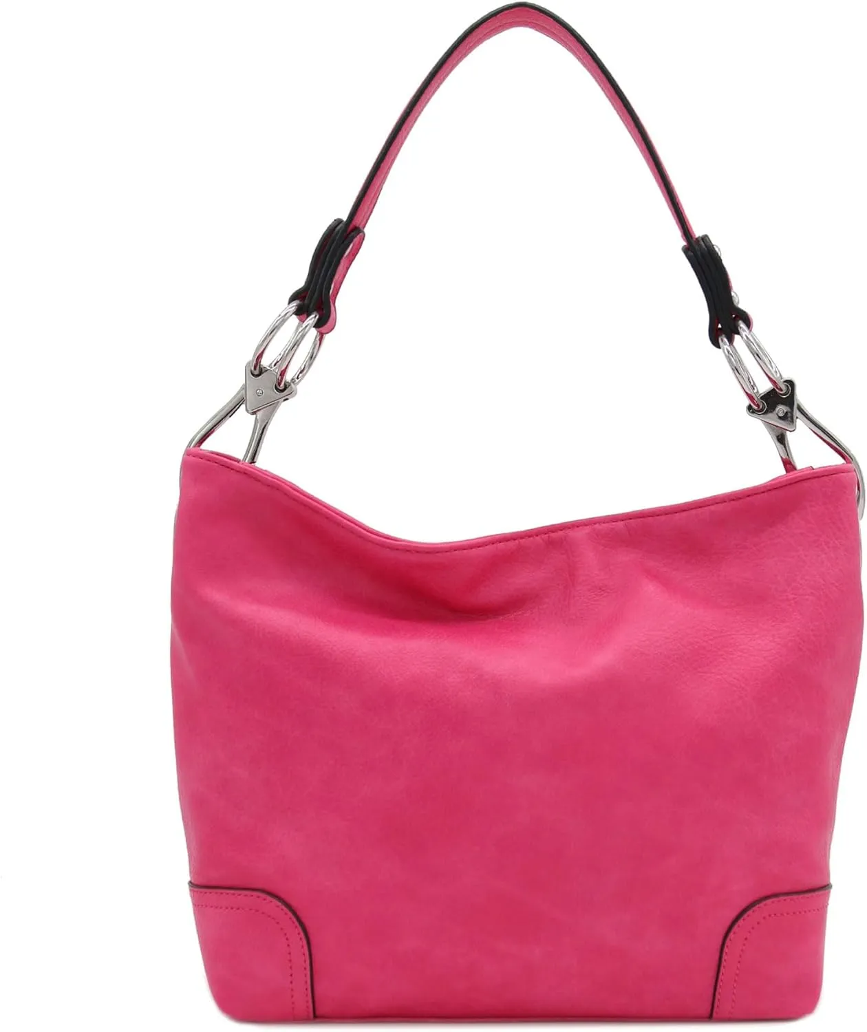 Hobo Shoulder Bag with Big Snap Hook Hardware