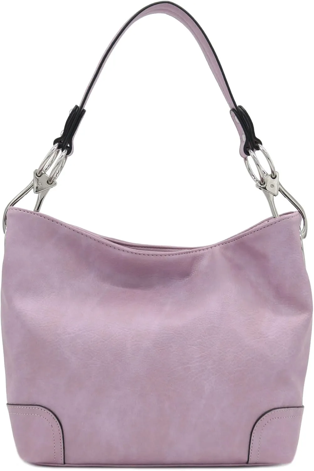 Hobo Shoulder Bag with Big Snap Hook Hardware