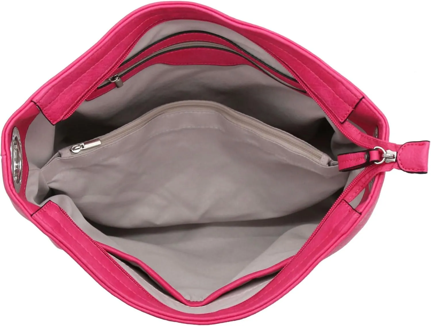 Hobo Shoulder Bag with Big Snap Hook Hardware