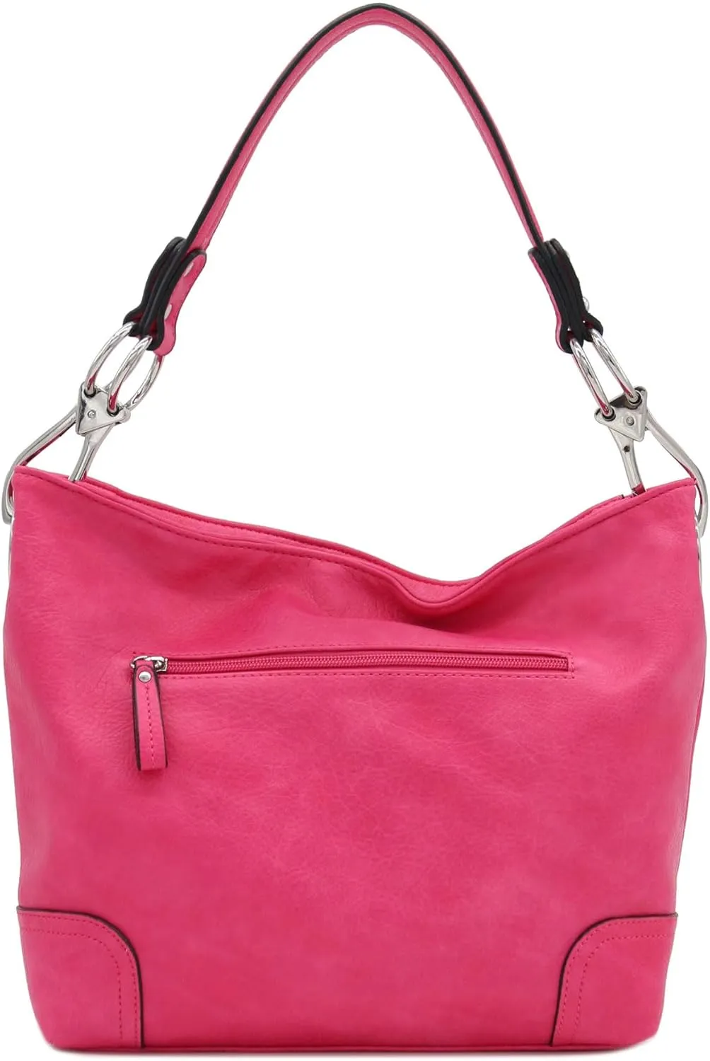 Hobo Shoulder Bag with Big Snap Hook Hardware