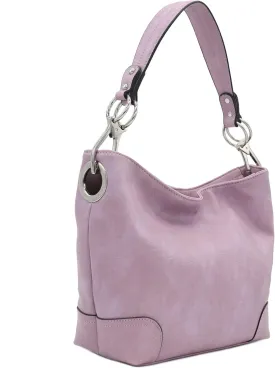 Hobo Shoulder Bag with Big Snap Hook Hardware