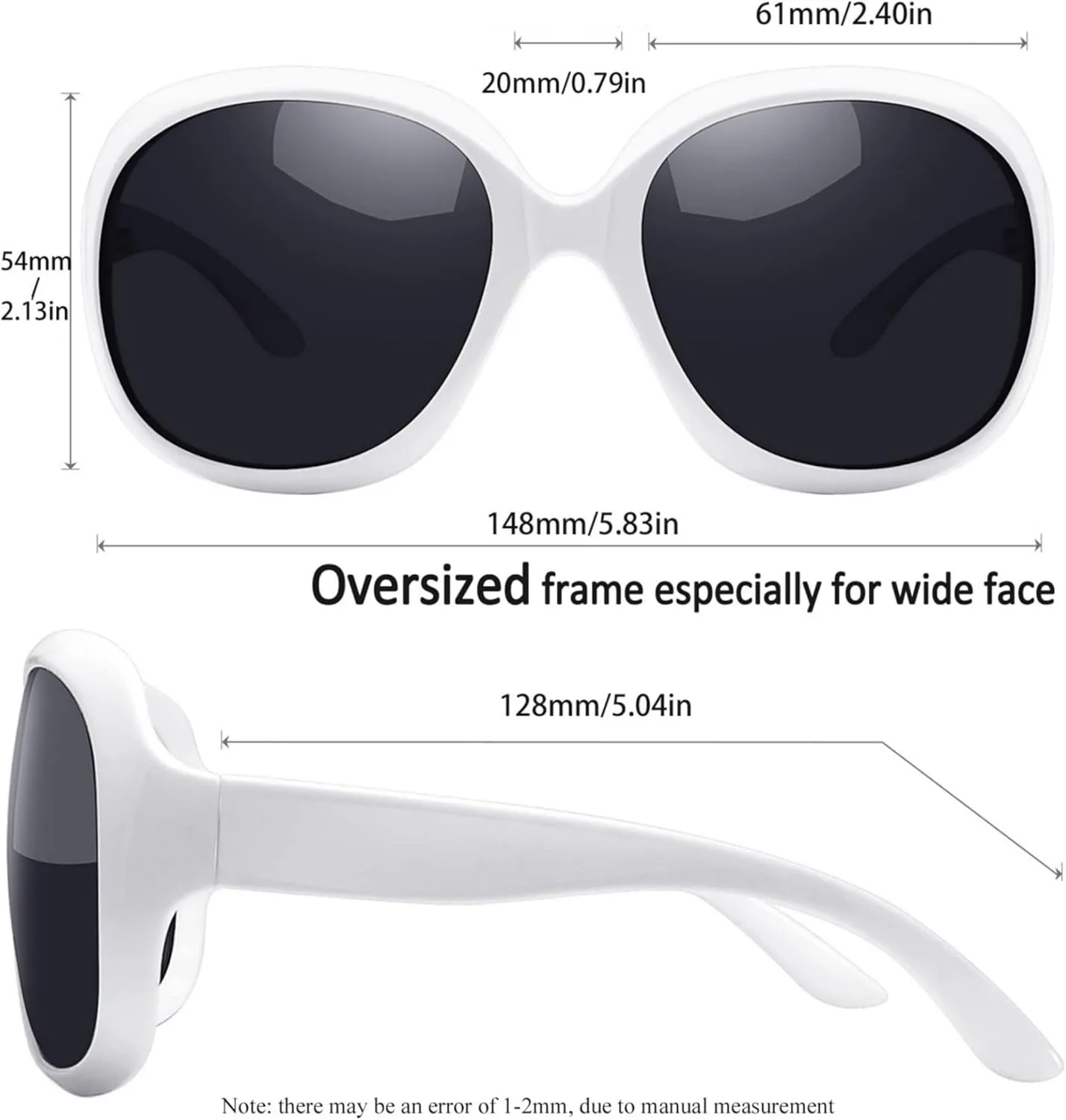 Joopin Oversized Sunglasses Womens Trendy Polarized Large Driving Sun Glasses Ladies UV Protective Big Sunnies Shades