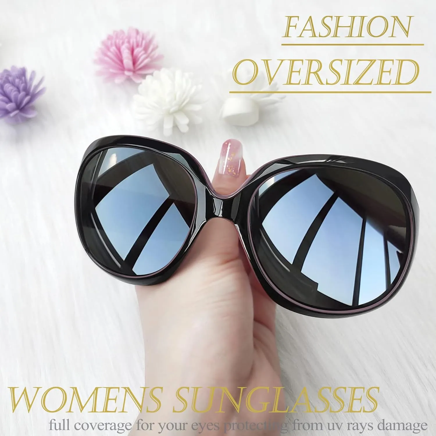 Joopin Oversized Sunglasses Womens Trendy Polarized Large Driving Sun Glasses Ladies UV Protective Big Sunnies Shades