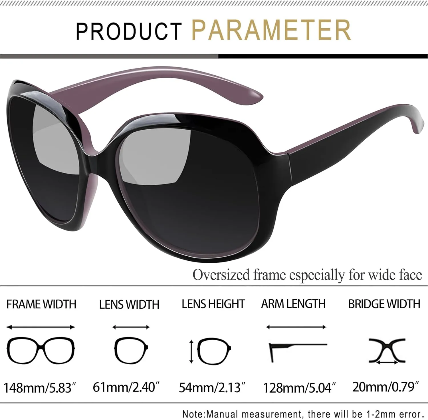 Joopin Oversized Sunglasses Womens Trendy Polarized Large Driving Sun Glasses Ladies UV Protective Big Sunnies Shades