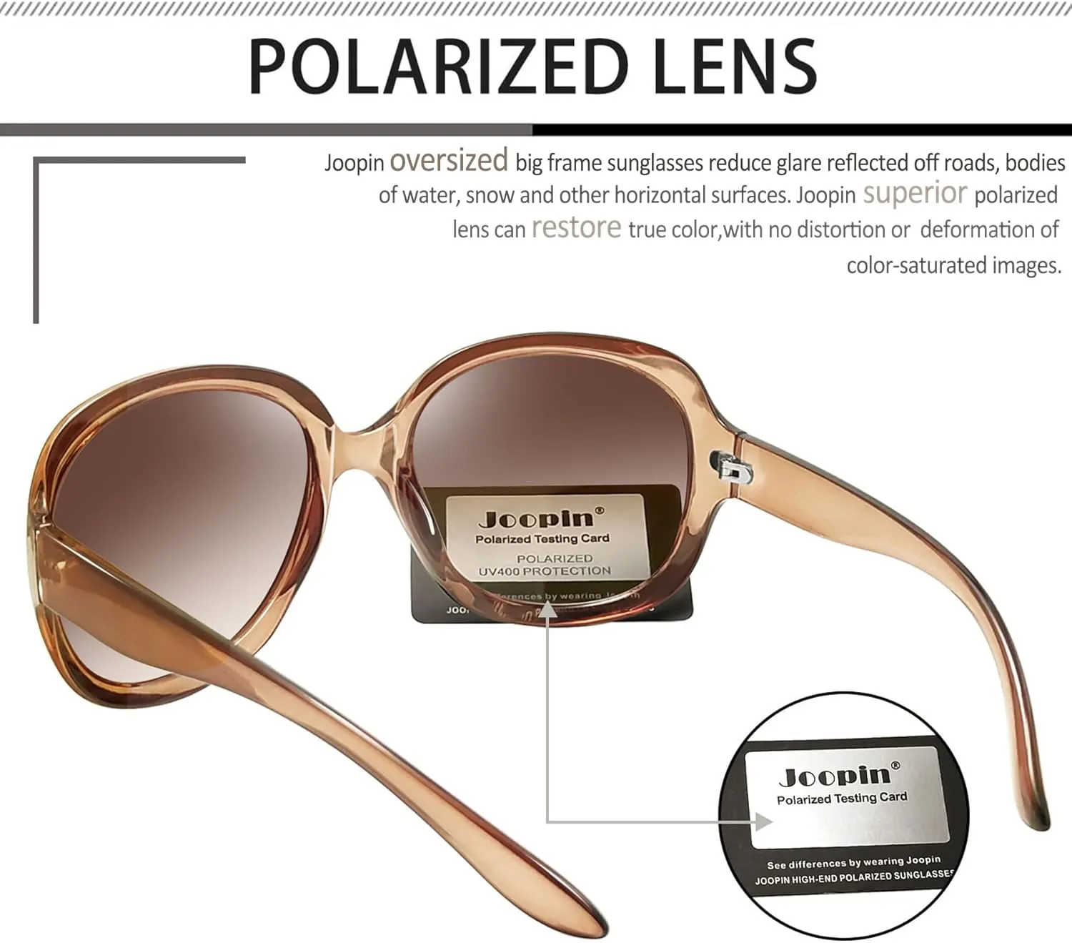 Joopin Oversized Sunglasses Womens Trendy Polarized Large Driving Sun Glasses Ladies UV Protective Big Sunnies Shades