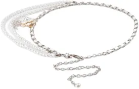 JSEIAJB Flower Women's Belt Chain Pearls Accessories Metal Chain Sweater