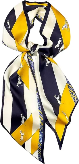 kcctoo 59" Mulberry Silk Like Head Scarf Women's Fashion Square Neck Satin Scarfs for Bag Hair Scarves Gift 59 * 5.9