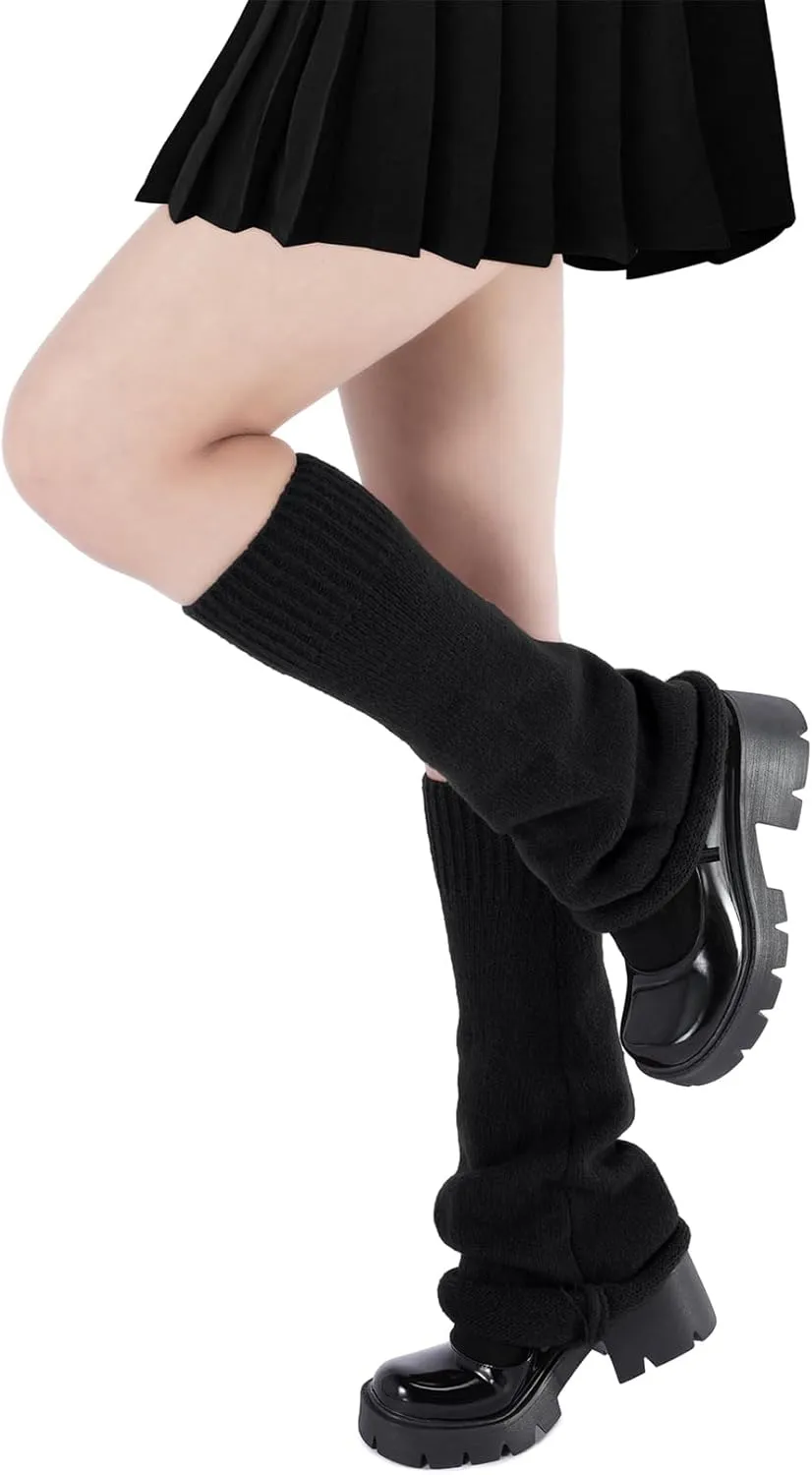 Komorebi Leg Warmers Y2K Kawaii Leg Warmers for Girl Women Cute Knitted Socks Y2K Harajuku Goth Accessories