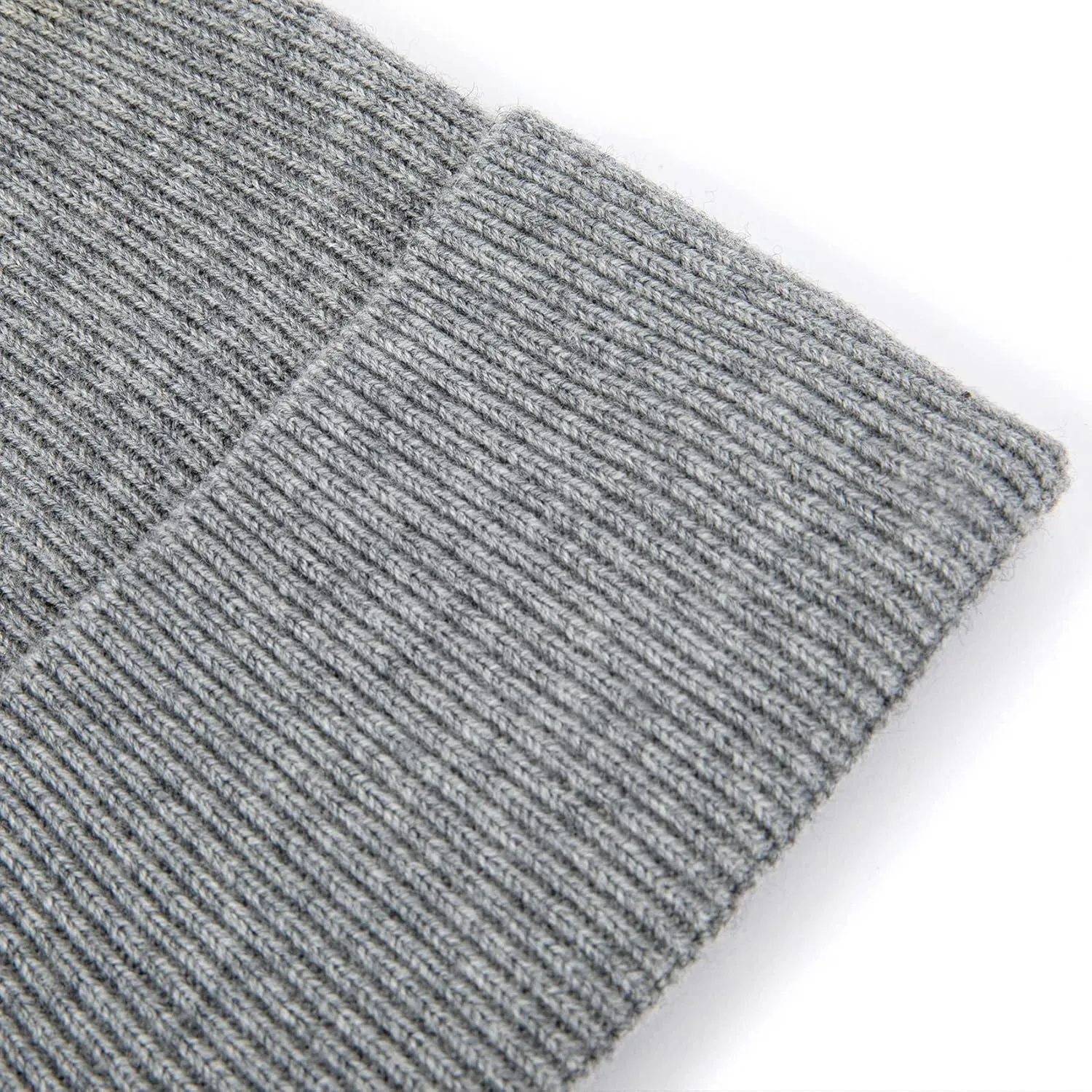 Lallier 100% Merino Wool Beanie with Fleece Lining for Men and Women, Pure Wool Ribbed Knit Warm Winter Hat with Gift Box