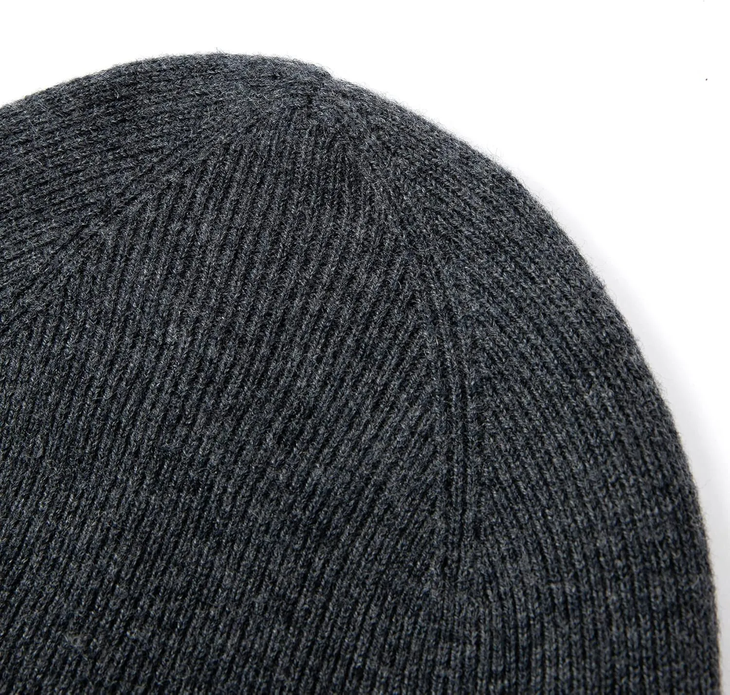 Lallier 100% Merino Wool Beanie with Fleece Lining for Men and Women, Pure Wool Ribbed Knit Warm Winter Hat with Gift Box