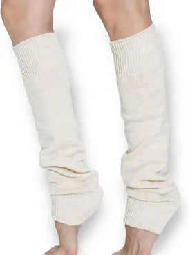 Lambswool Winter Leg Warmers For Women Natural Wool Footless Thick Long Socks