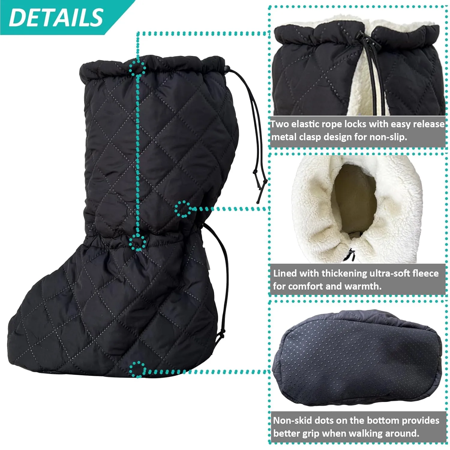 Leg Cast Cover - Windproof Cast Toe Sock - Warm Plaster Stocking Protective for Outdoor & Indoor Use, Non-slip Below The Knee Leg Cast Protector (L)