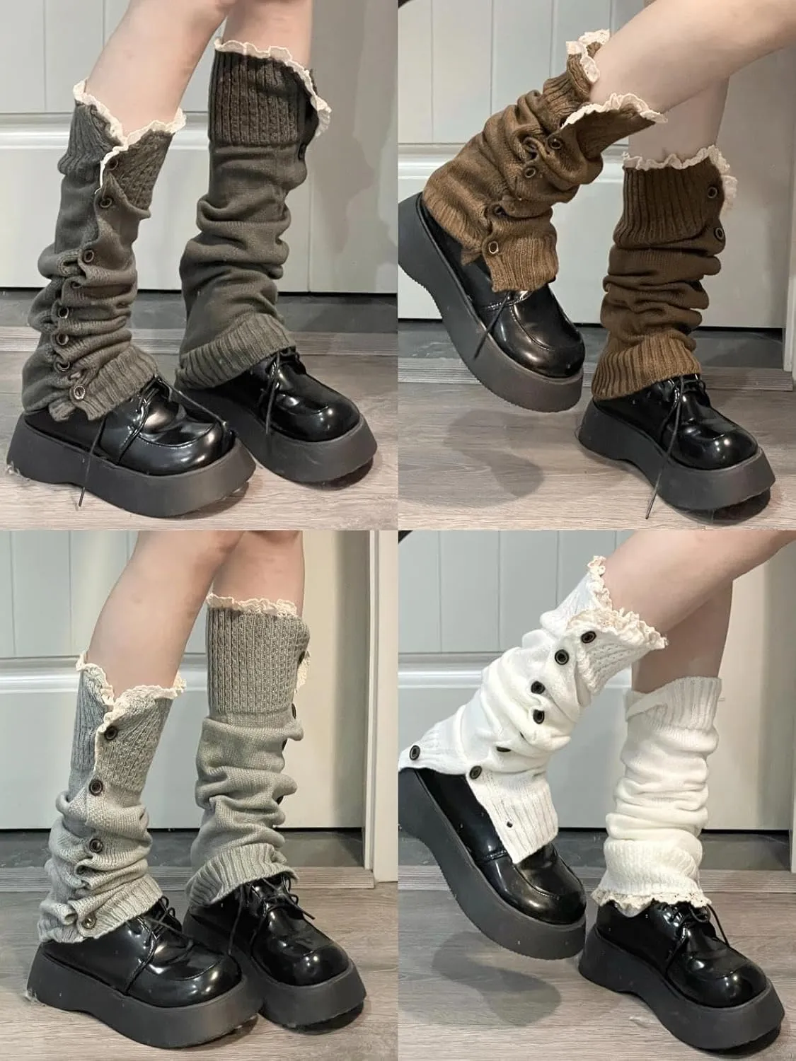 Leg Warmer Y2K Button Leg Sleeves Sweetheart With Thin Breathable Leg Socks